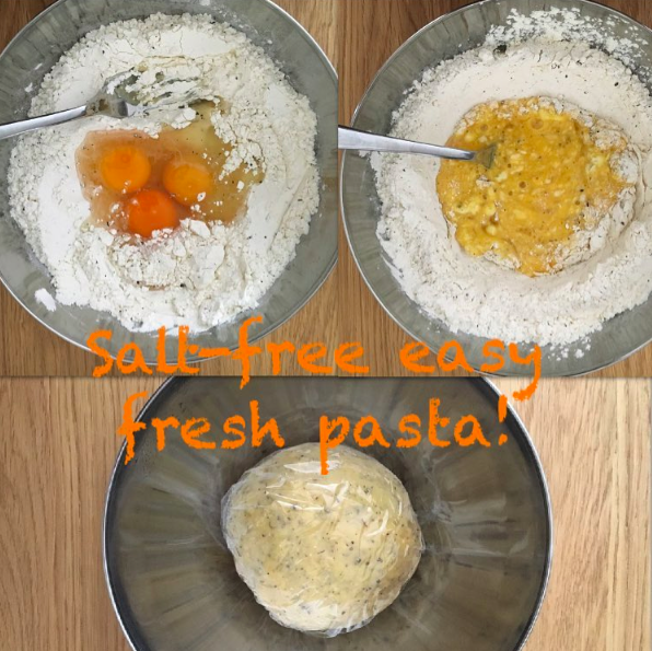 Salt-free easy home-made pasta baby led weaning
