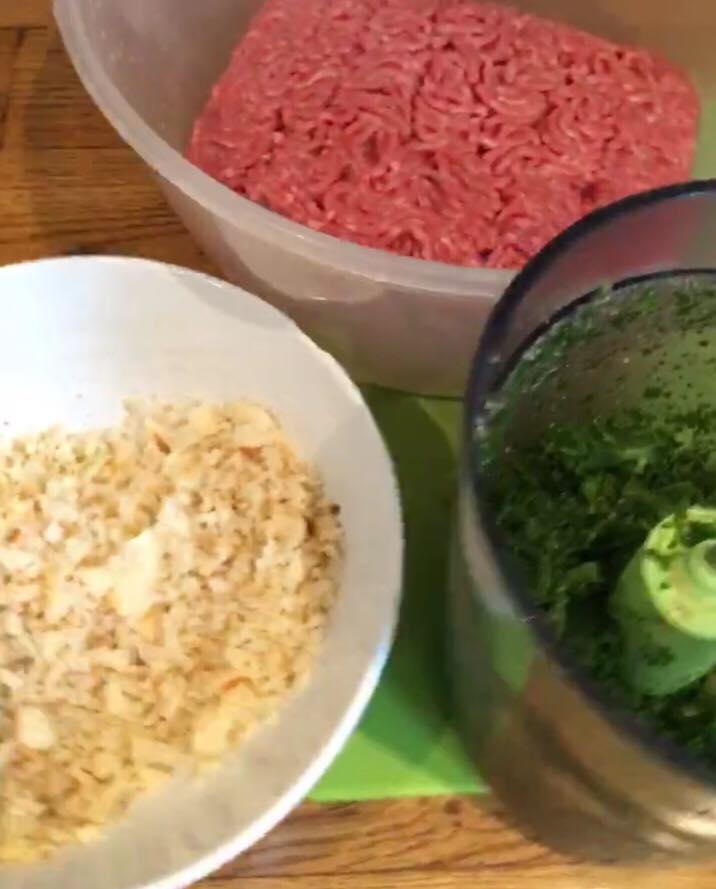 Mixing all ingredients