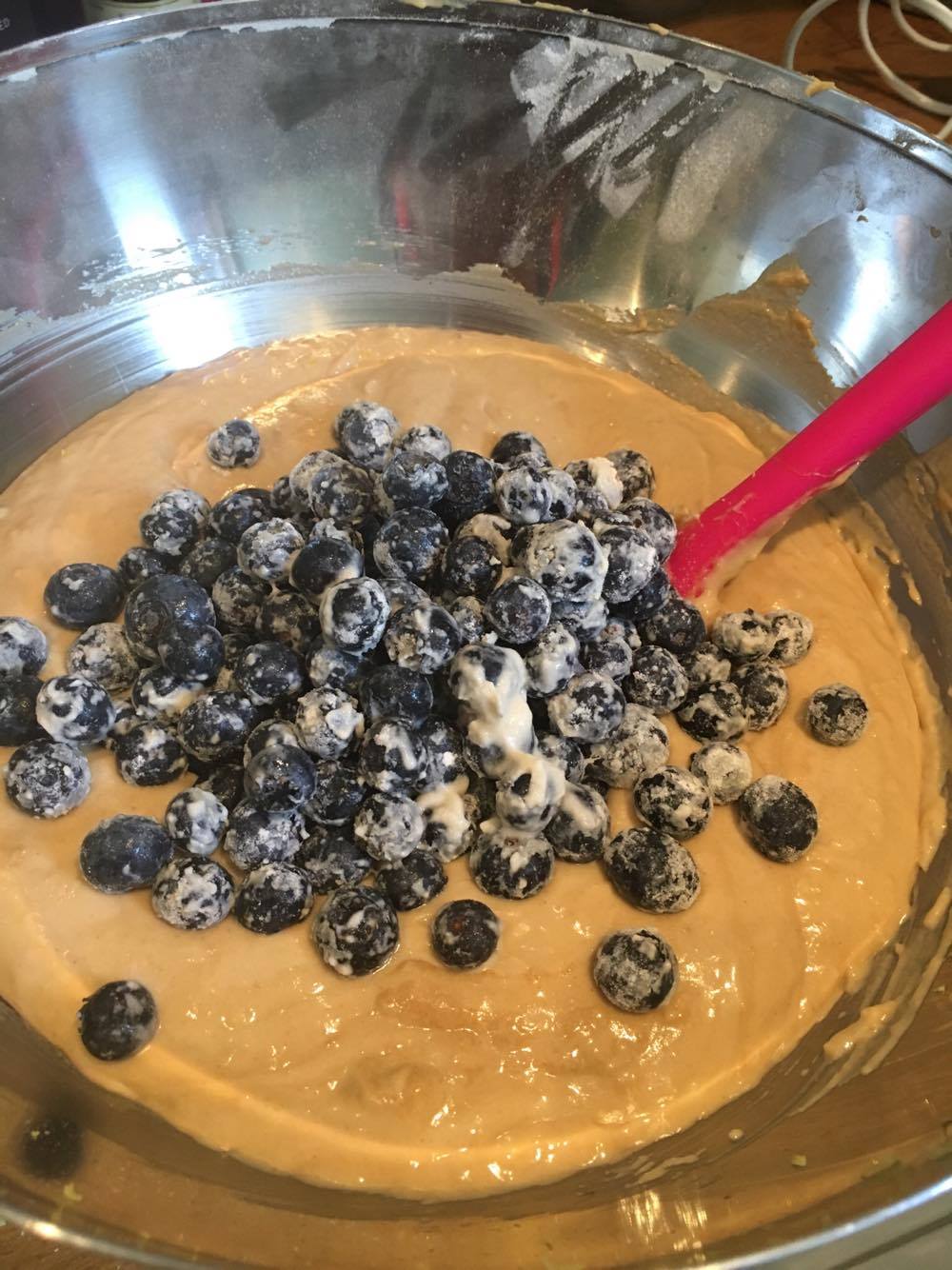 fold in 'floured' blueberries