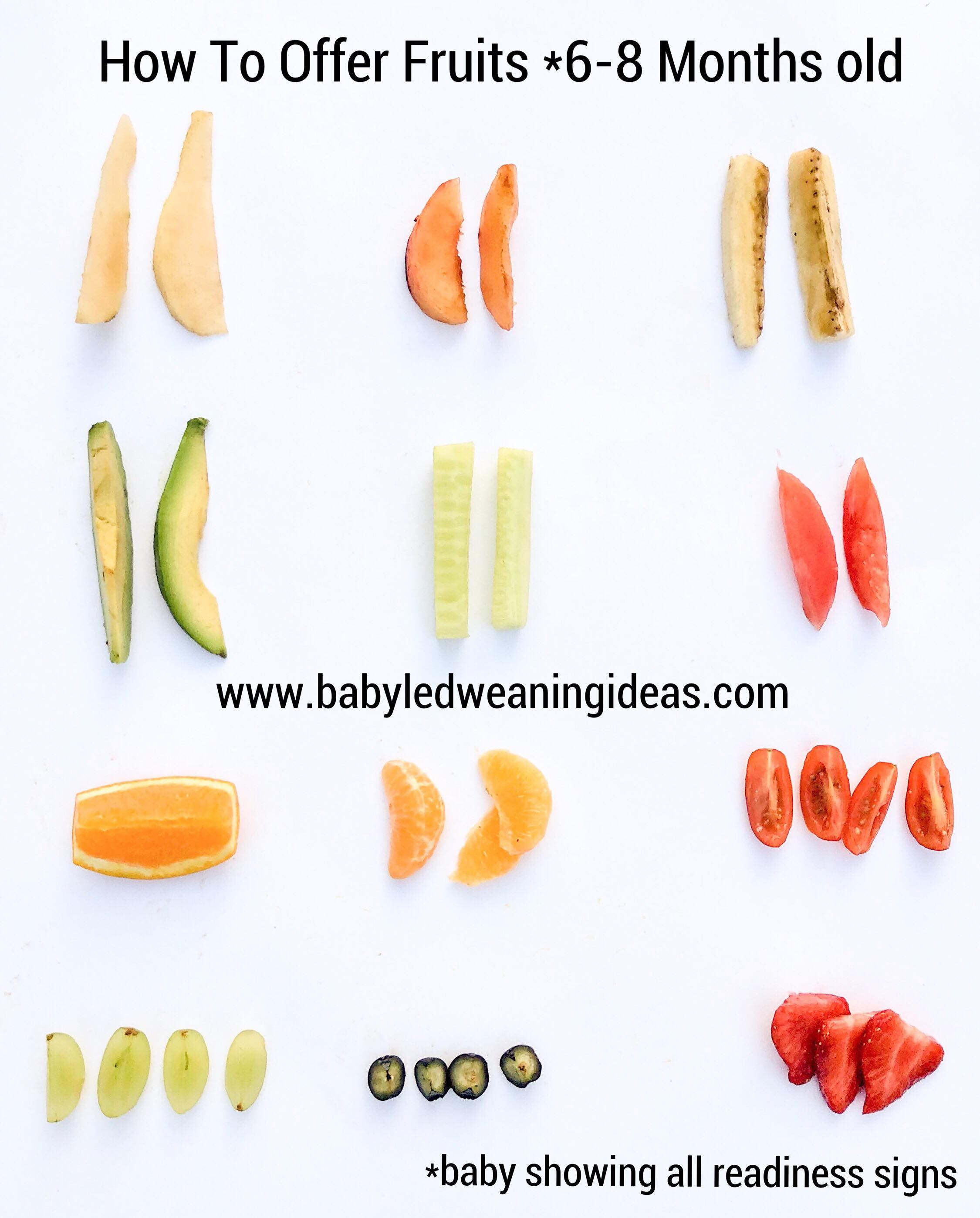 The Right Shape of Foods For Baby Led Weaning (6 Months) - Baby