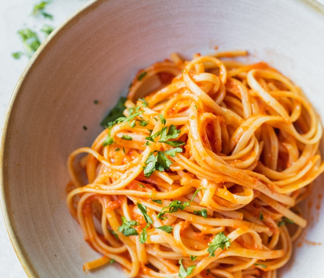 Roasted Red Pepper Spaghetti